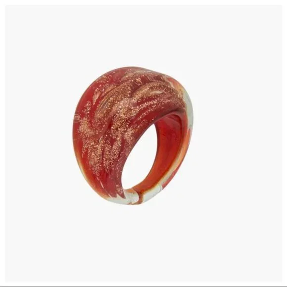 Zara Glass Ring Red Gold - Picture 4 of 5
